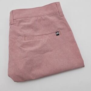 Travis Mathew Shorts Men's 32 Red Golf Chino Performance‎ Stretch Casual Beck